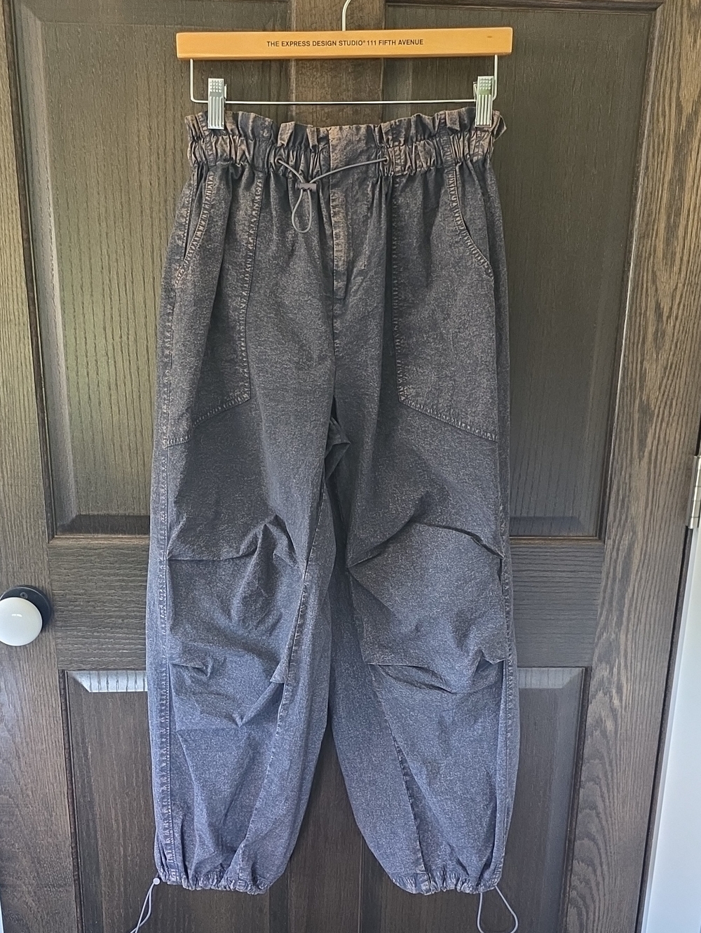 Urban Outfitters Charcoal Drawstring Cargo Joggers